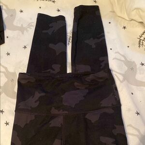 Kids Black Camouflage Leggings